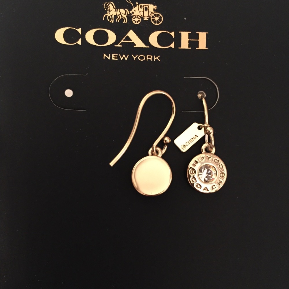 COACH Open Circle Stone Earrings on Wire ๐ - Picture 5 of 9